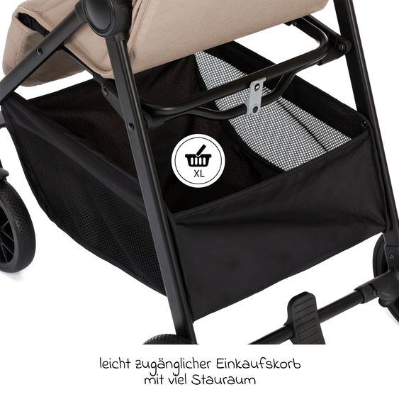 Fillikid Passeggino Leggero & Sportivo Milo bis 22 kg solo 5,3 kg leggero con funzione lettino incl. pacchetto protezione - Sabbia