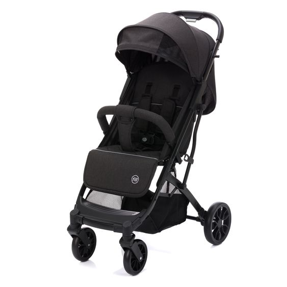 Fillikid Buggy & Sportwagen Styler Elite bis 22 kg mit Trolly-Funktion und Liegefunktion - Schwarz