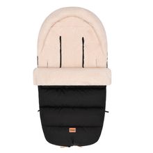 Cord-Fußsack Atlas mit Teddy Plüsch für Buggy, Sport- und Kinderwagen - Schwarz