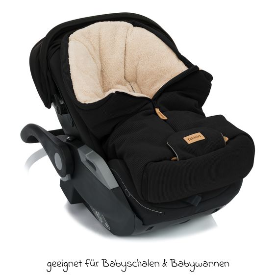 Fillikid Coprigambe Nevis Cord per seggiolini auto e navicelle per neonati - Nero