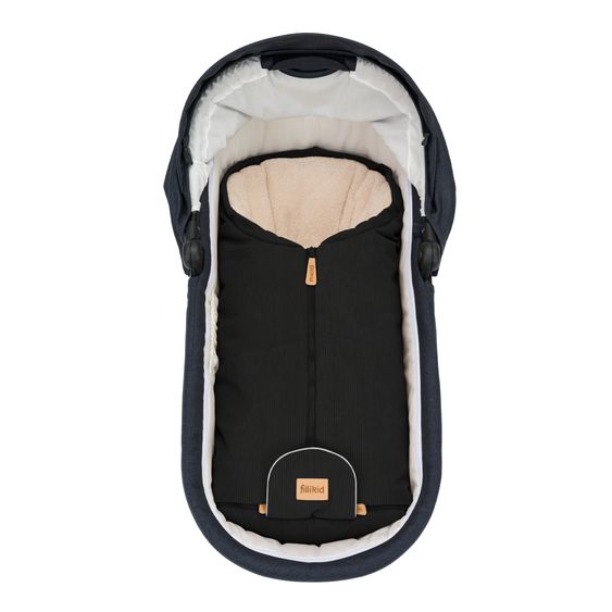 Fillikid Coprigambe Nevis Cord per seggiolini auto e navicelle per neonati - Nero