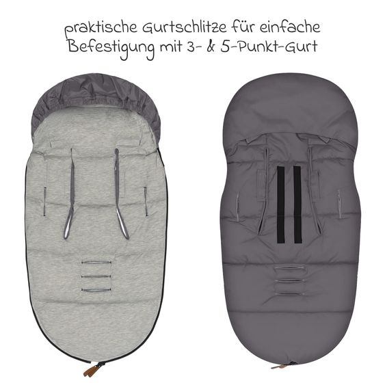 Fillikid Manicotto per piedi in piuma d'oca Lawu - grigio