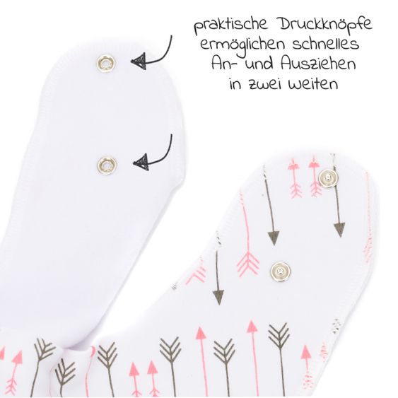 Fillikid Dreieck-Lätzchen 2er Pack mit Beißspitze - Pfeile Pink