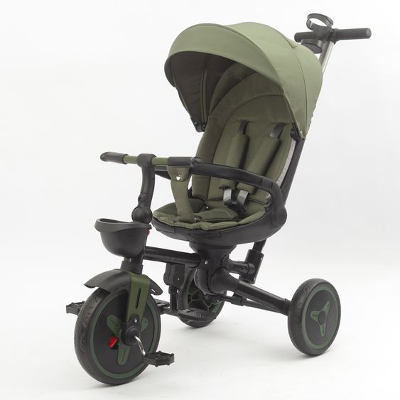 Fillikid Tricycle Leon with Reclining Function, Adjustable Canopy & Cupholder - Green