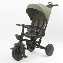 Tricycle Leon with Reclining Function, Adjustable Canopy & Cupholder - Green