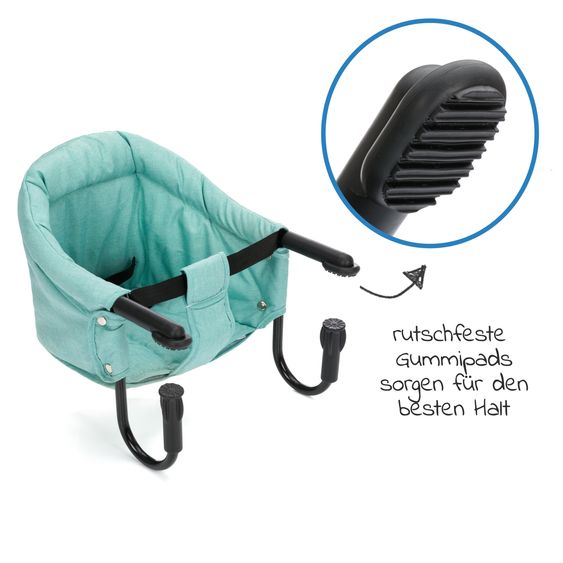 Fillikid Faltbarer Tischsitz bis 15 kg belastbar inkl. Tasche - Mint Melange