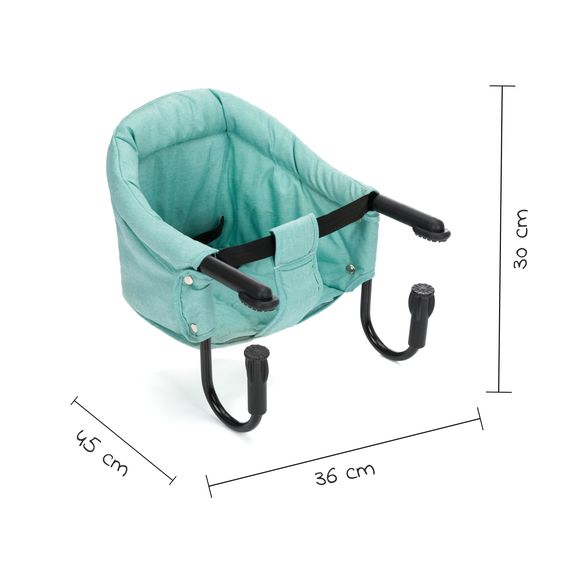 Fillikid Faltbarer Tischsitz bis 15 kg belastbar inkl. Tasche - Mint Melange