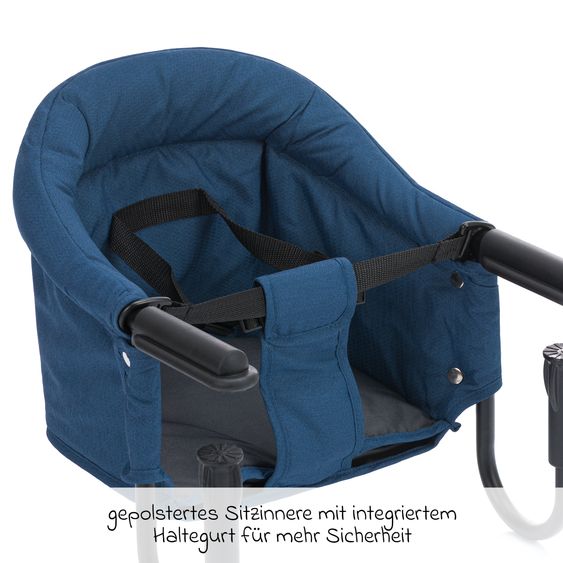 Fillikid Seggiolino da tavolo pieghevole Comfort con seduta imbottita incl. borsa - Blu