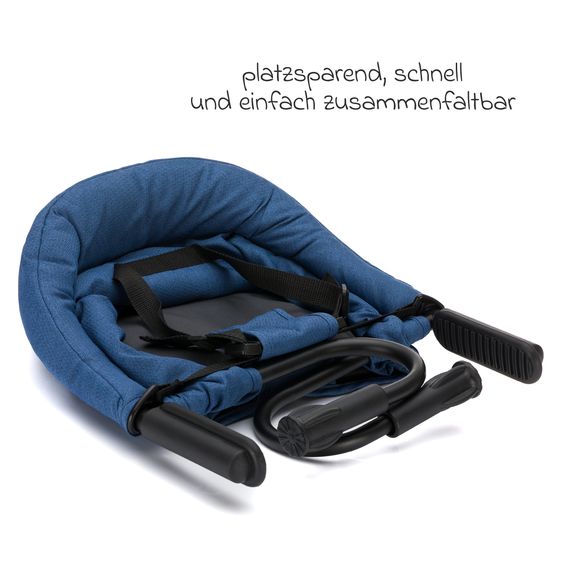 Fillikid Seggiolino da tavolo pieghevole Comfort con seduta imbottita incl. borsa - Blu