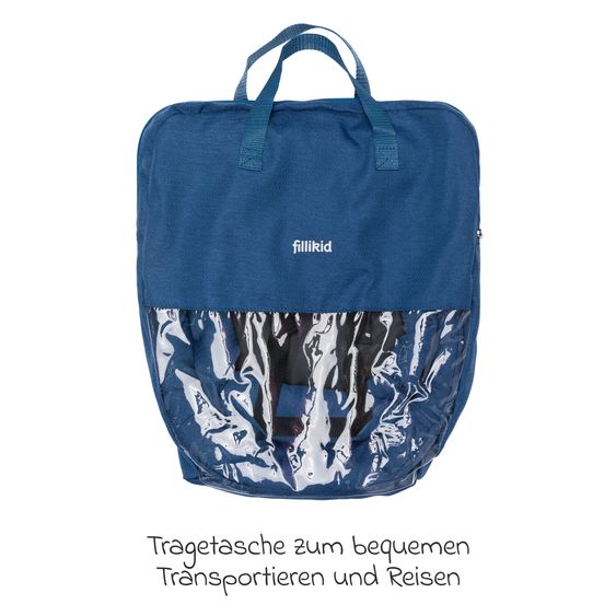 Fillikid Seggiolino da tavolo pieghevole Comfort con seduta imbottita incl. borsa - Blu