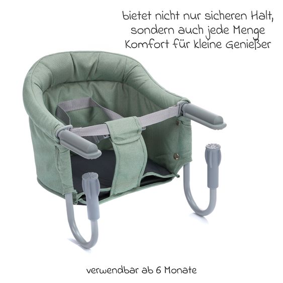 Fillikid Seggiolino da tavolo pieghevole Comfort con seduta imbottita incl. borsa - Verde