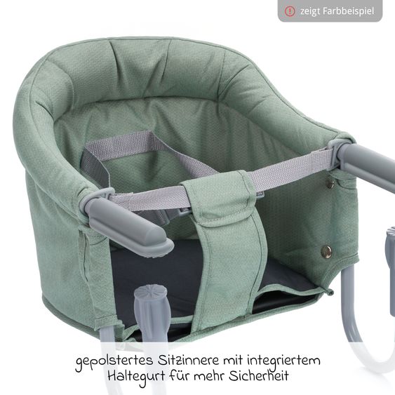Fillikid Seggiolino da tavolo pieghevole Comfort con seduta imbottita incl. borsa - Verde