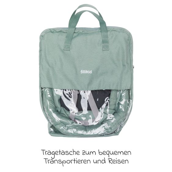 Fillikid Seggiolino da tavolo pieghevole Comfort con seduta imbottita incl. borsa - Verde