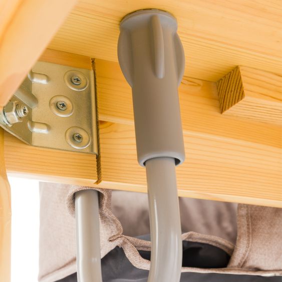 Fillikid Seggiolino da tavolo pieghevole Comfort con seduta imbottita incl. borsa - Nature