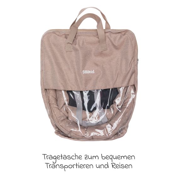 Fillikid Seggiolino da tavolo pieghevole Comfort con seduta imbottita incl. borsa - Nature