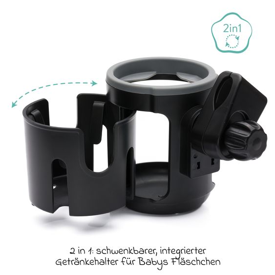 Fillikid Duo bottle cage for two bottles - black