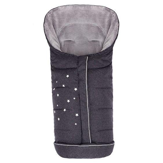 Fillikid Fleece-Fußsack Askja Big - Melange Schwarz