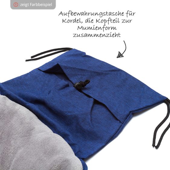 Fillikid Fleece-Fußsack Askja Big - Melange Schwarz