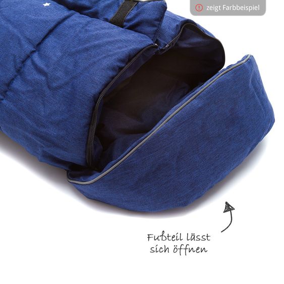Fillikid Fleece-Fußsack Askja Big - Melange Schwarz