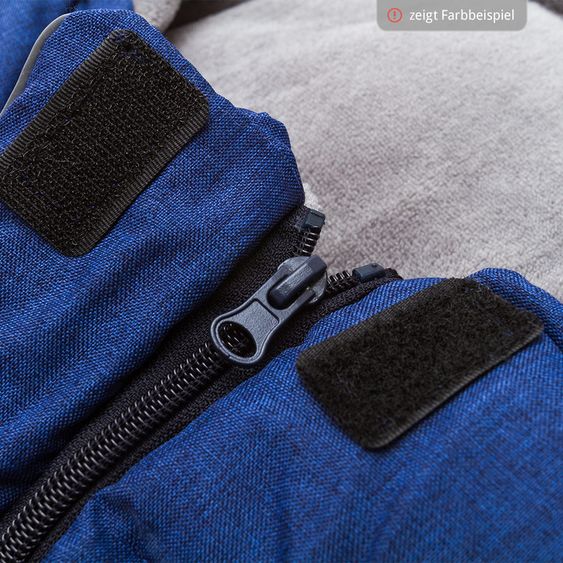 Fillikid Fleece-Fußsack Askja Big - Melange Schwarz