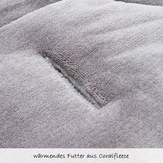 Fillikid Fleece-Fußsack Askja Big - Melange Schwarz