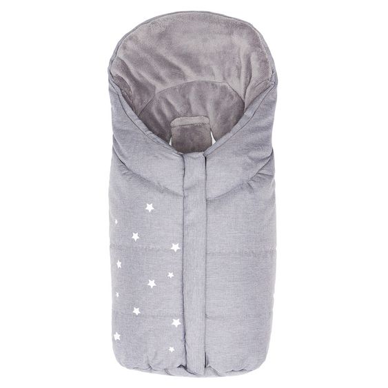 Fillikid Fleece-Fußsack Askja Small für Babyschale und Babywanne - Melange Hellgrau