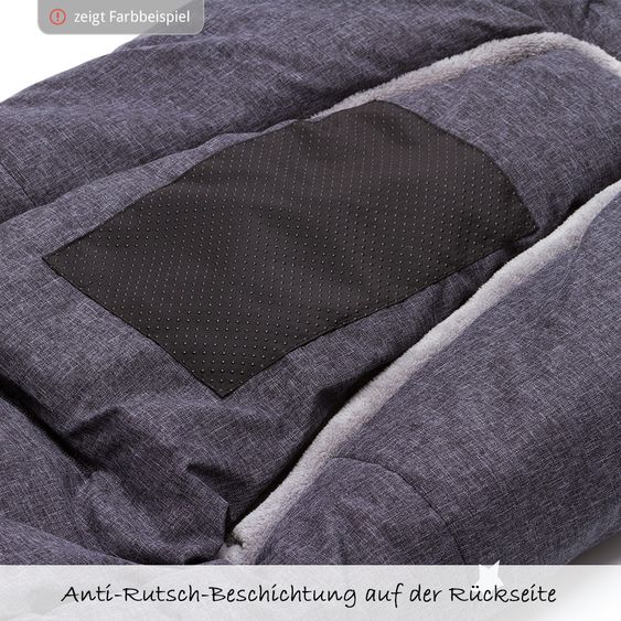 Fillikid Fleece-Fußsack Askja Small für Babyschale und Babywanne - Melange Hellgrau