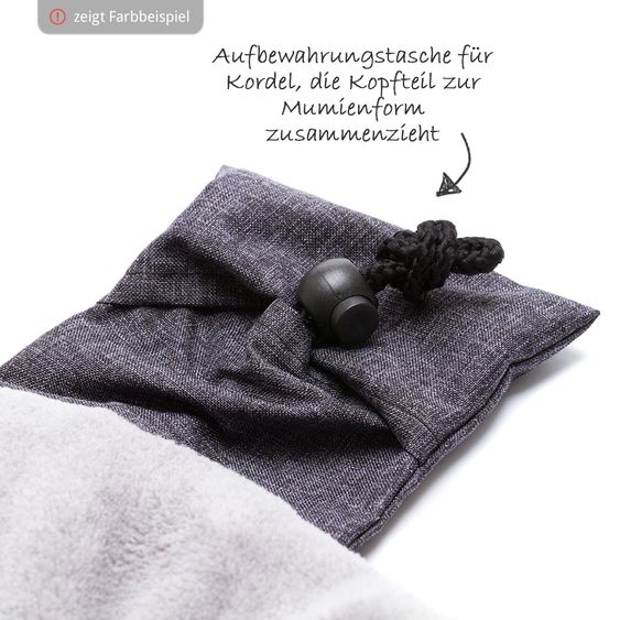 Fillikid Fleece-Fußsack Askja Small für Babyschale und Babywanne - Melange Hellgrau