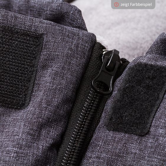 Fillikid Fleece-Fußsack Askja Small für Babyschale und Babywanne - Melange Hellgrau