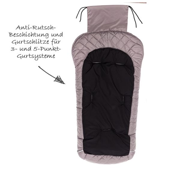 Fillikid Fleece-Fußsack Diamond - Grau