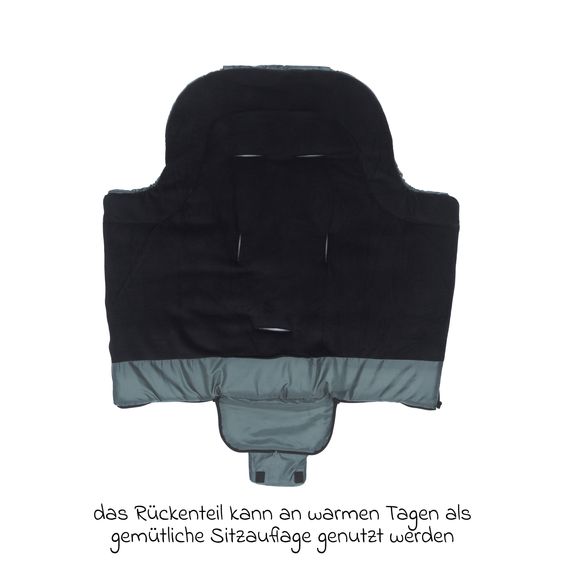 Fillikid Fleece-Fußsack Eco Big für Buggy, Sport- und Kinderwagen - Dunkelgrau