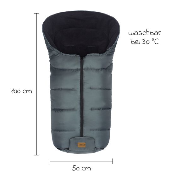 Fillikid Fleece-Fußsack Eco Big für Buggy, Sport- und Kinderwagen - Dunkelgrau