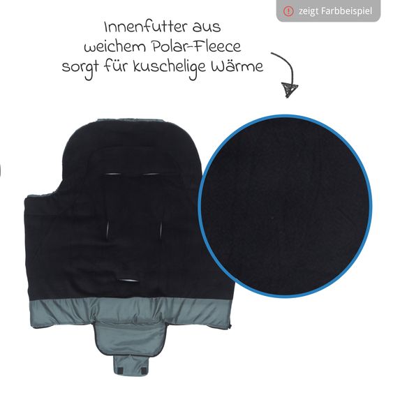 Fillikid Fleece footmuff Eco Big - Black