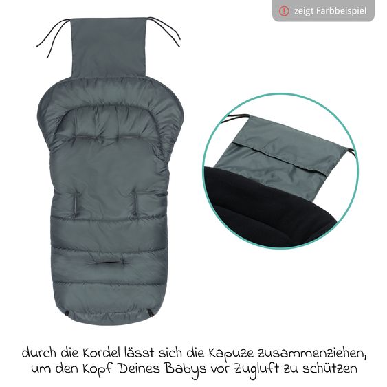 Fillikid Fleece footmuff Eco Big - Black