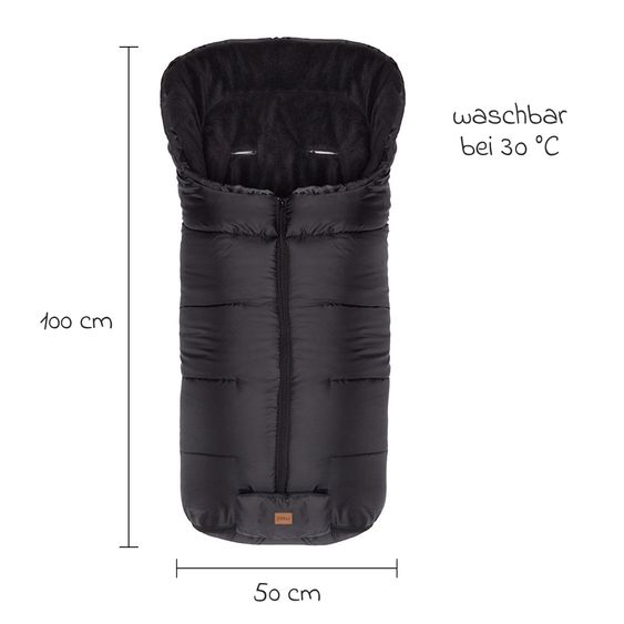 Fillikid Fleece footmuff Eco Big - Black