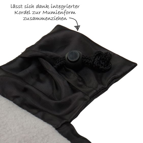 Fillikid Fleece-Fußsack Eco Small für Babyschale und Babywanne - Schwarz