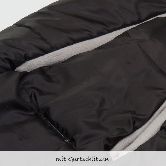 Fillikid Fleece-Fußsack Eco Small für Babyschale und Babywanne - Schwarz