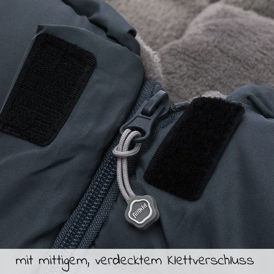 Fillikid Fleece-Fußsack Eiger Soft für Babyschale und Babywanne - Grau