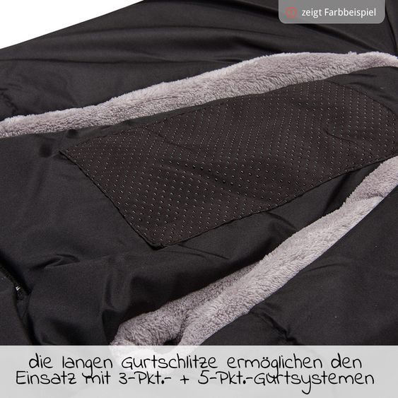 Fillikid Fleece-Fußsack Eiger Soft für Babyschale und Babywanne - Grau