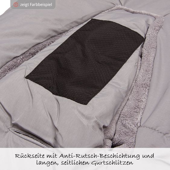 Fillikid Fleece-Fußsack Eiger Soft für Babyschale und Babywanne - Melange Blau