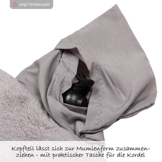 Fillikid Fleece-Fußsack Eiger Soft für Babyschale und Babywanne - Melange Blau