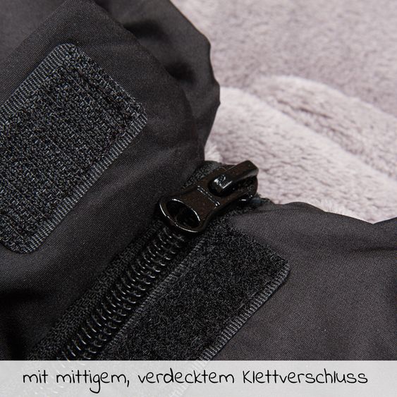 Fillikid Fleece-Fußsack Eiger Soft für Babyschale und Babywanne - Schwarz