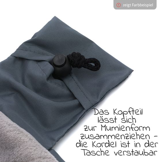 Fillikid Fleece-Fußsack Eiger Soft für Babyschale und Babywanne - Schwarz