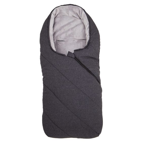 Fillikid Fleece-Fußsack Eskimo für Babyschale und Babywanne - Grau Melange