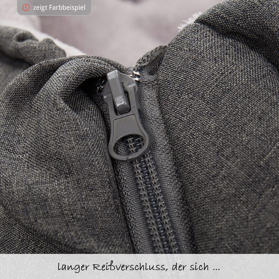 Fillikid Fleece-Fußsack Eskimo für Babyschale und Babywanne - Schwarz Melange