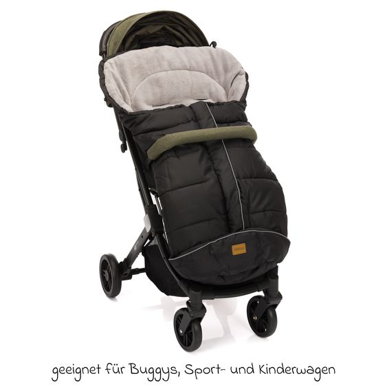Fillikid Fleece-Fußsack K2 für Buggy, Sport- und Kinderwagen - Schwarz