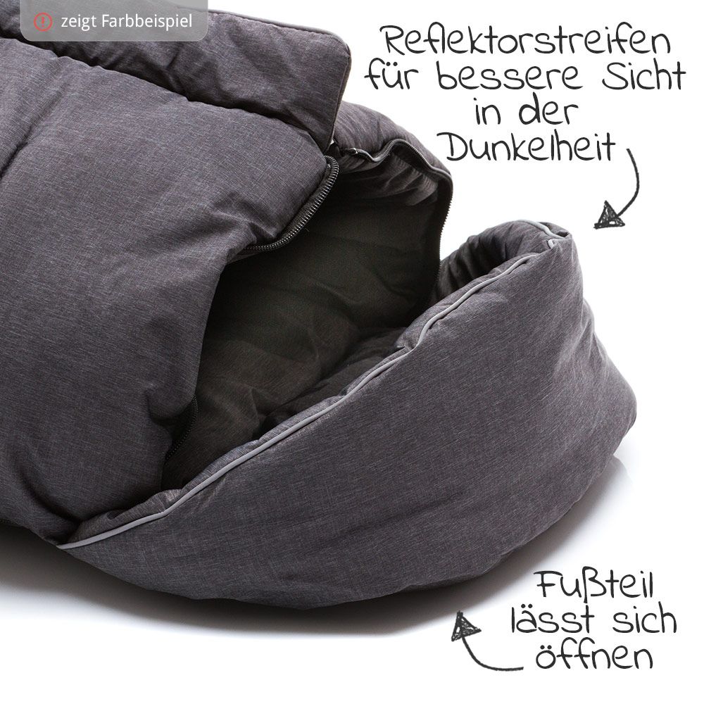 Fillikid Fleece-Fußsack K2 - Melange Mint