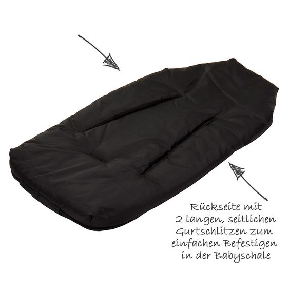 Fillikid Kailash Small Fleece Footmuff per navicella e culla - Nero