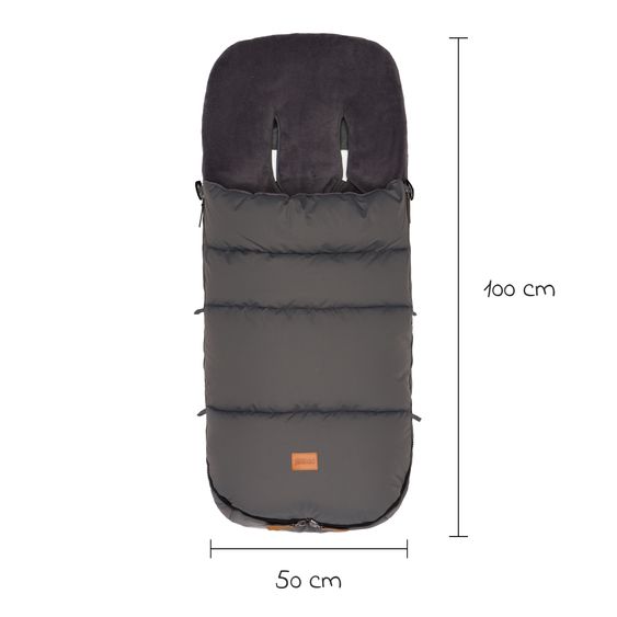 Fillikid Fleece-Fußsack Kinley für Buggy, Sport- und Kinderwagen - Grau