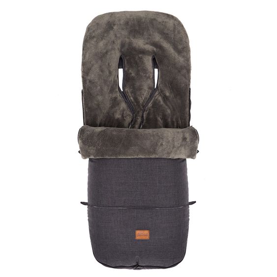 Fillikid Fleece-Fußsack Kinley - Melange Dunkelgrau